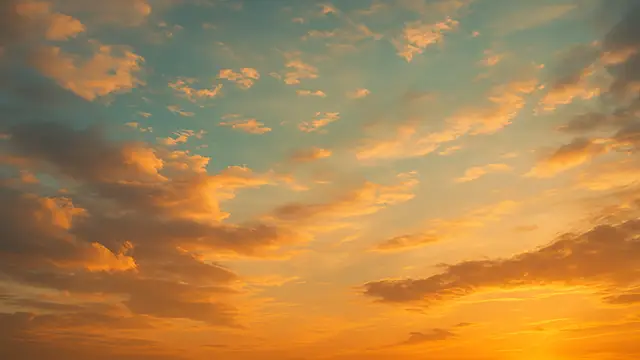 Beautify glowing sky with clouds